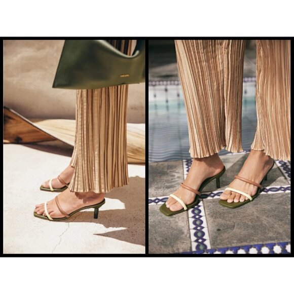 💕CULT GAIA💕 Kersti Pleated High Rise Satin Pants ~ Light Camel Medium M NWT - Picture 10 of 16